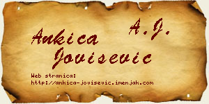 Ankica Jovišević vizit kartica